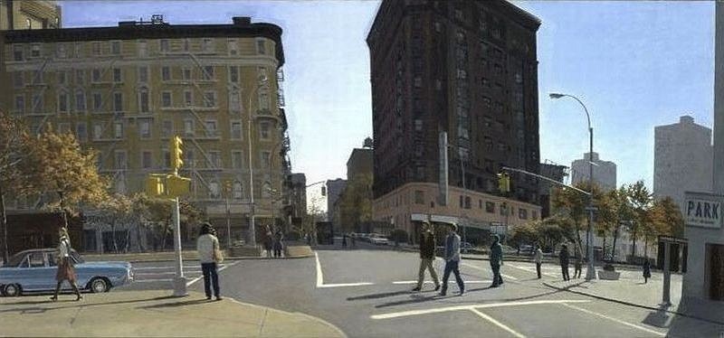 Rackstraw Downes, 69th Street and Broadway
1977, Oil on Canvas