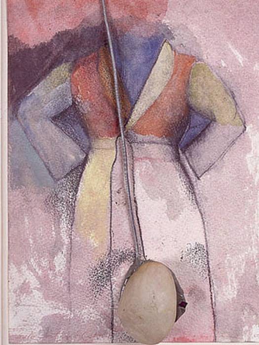 Jim Dine, Self Portrait
1964, Watercolor (with Stone and String)