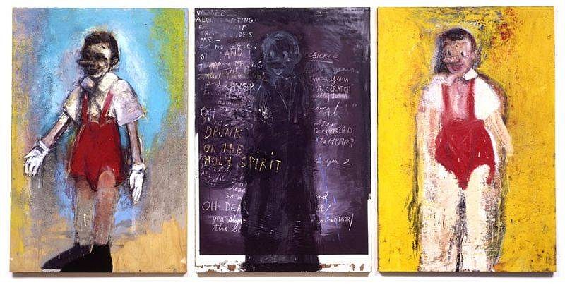 Jim Dine, Prayer on the Mirror
2004, Oil on Wood with Charcoal, Pastel, Acrylic