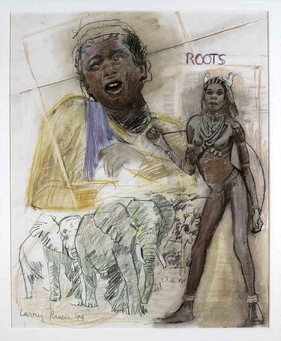 Larry Rivers, Roots, The Auction and Other Visions of Slavery
1994, Pencil and Colored Pencil on Paper