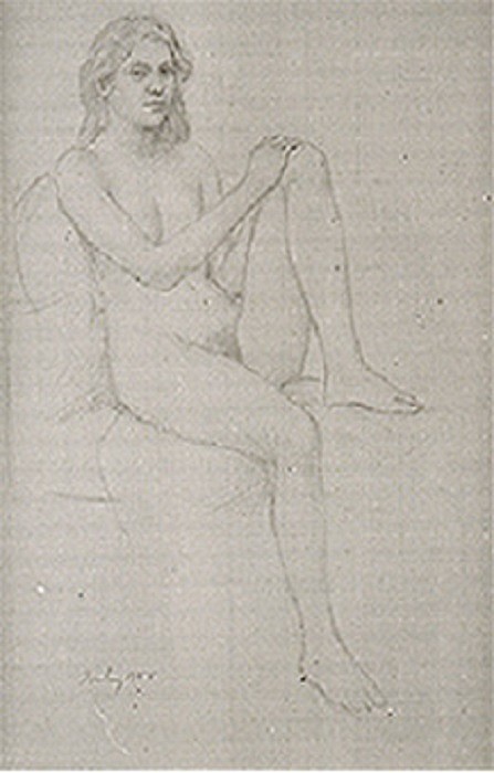William Bailey, Untitled (Woman Seated on Chair)
1988, Graphite on Arches paper