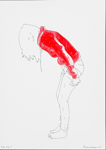 Natasha Law, Pink Zip
2013, Ink and Gloss Paint on Paper