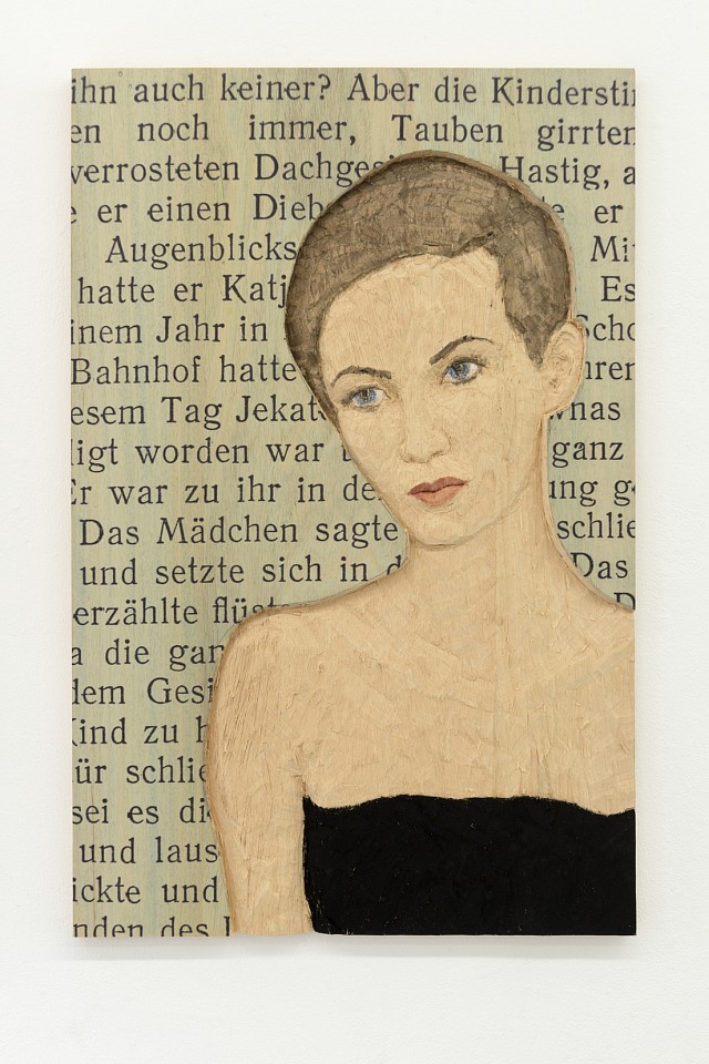 Stephan Balkenhol, Relief woman (text by Carl Gustav Jung)
2015, Wawa-wood, Painted